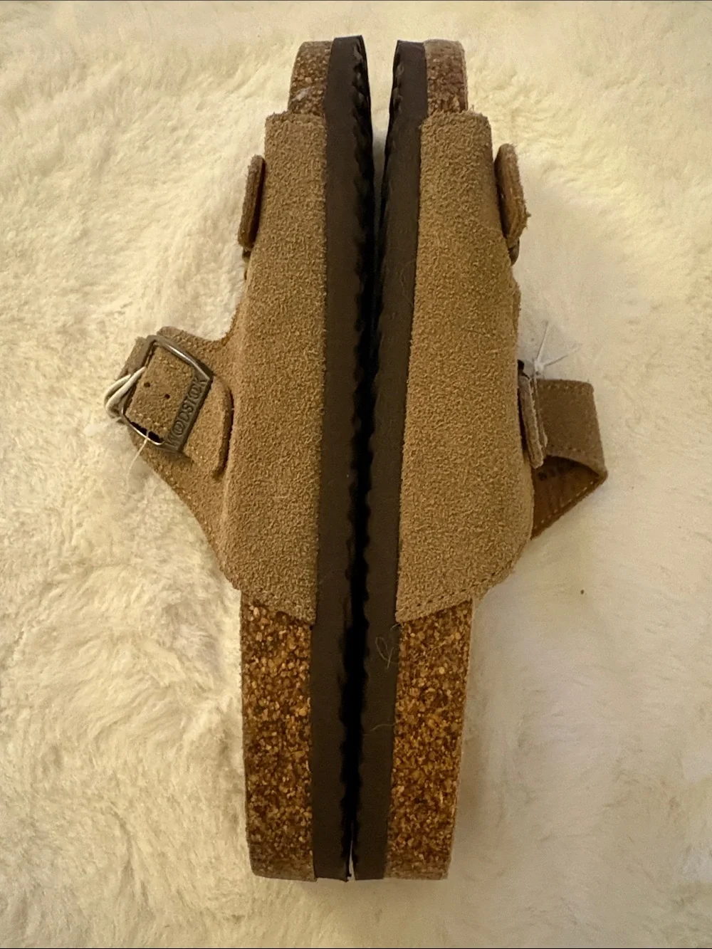 Woodstock Suede Sandals Neutral Taupe  Size: 6 unisex